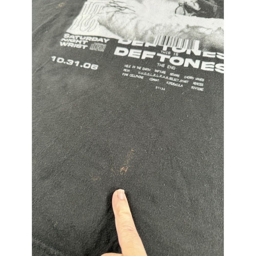 Deftones Saturday Night Wrist Album Promo Shirt XL Black Tultex Band Merch - Picture 6 of 9